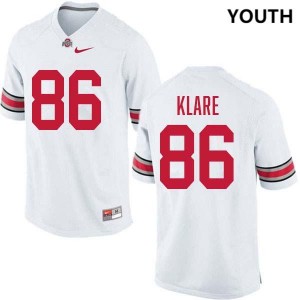 Youth #86 The Fighting Buckeyes Football Max Klare Game Jersey - White