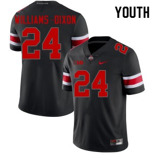 Youth #24 Ohio State Football Sam Williams-Dixon High School Jersey - Blackout