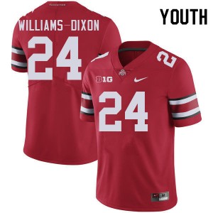 Youth Football #24 Go Bucks Sam Williams-Dixon High School Jersey - Red