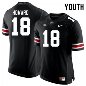 Youth Football #18 OSU Buckeyes Will Howard Game Jersey - Black