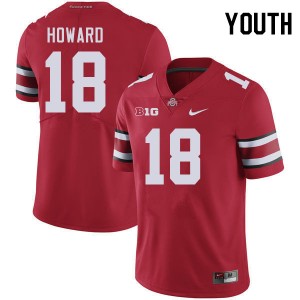 Youth Football #18 OSU Buckeyes Will Howard 2024 Jersey - Red