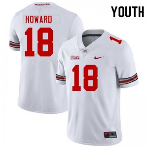 Youth Football #18 OSU Will Howard Alumni Jersey - White
