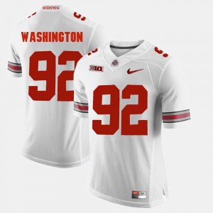 Men's #92 Alumni Football Game OSU Buckeyes Adolphus Washington college Jersey - White