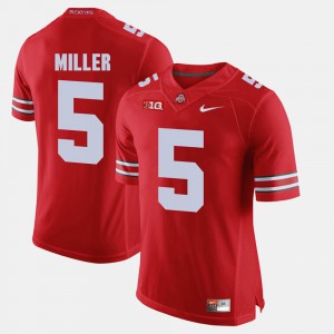 Men's #5 Ohio State Buckeyes Alumni Football Game Braxton Miller college Jersey - Scarlet