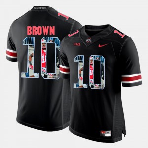 Mens #10 Pictorial Fashion Ohio State Buckeye CaCorey Brown college Jersey - Black