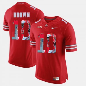 Men Ohio State #10 Pictorial Fashion CaCorey Brown college Jersey - Scarlet