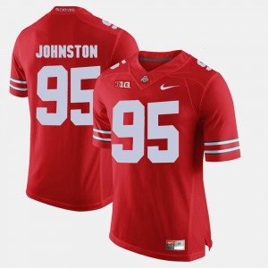 Men's Ohio State Buckeyes #95 Alumni Football Game Cameron Johnston college Jersey - Scarlet