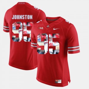 Men's Pictorial Fashion Ohio State #95 Cameron Johnston college Jersey - Scarlet