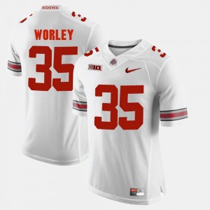 Men Alumni Football Game #35 Ohio State Chris Worley college Jersey - White