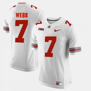 Mens Buckeyes #7 Alumni Football Game Damon Webb college Jersey - White