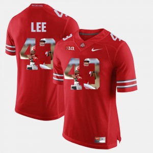 Men Buckeye Pictorial Fashion #43 Darron Lee college Jersey - Scarlet