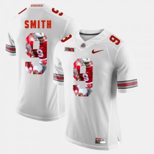 Men's Ohio State Buckeyes Pictorial Fashion #9 Devin Smith college Jersey - White