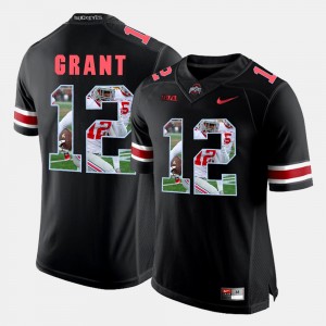 Men's Ohio State #12 Pictorial Fashion Doran Grant college Jersey - Black