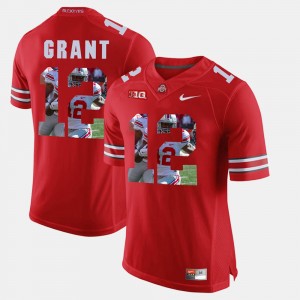 Men Ohio State Buckeye Pictorial Fashion #12 Doran Grant college Jersey - Scarlet