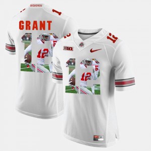 Mens Ohio State Buckeye #12 Pictorial Fashion Doran Grant college Jersey - White