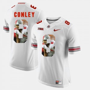 Men Pictorial Fashion Buckeyes #8 Gareon Conley college Jersey - White