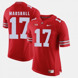 Men's Buckeyes #17 Alumni Football Game Jalin Marshall college Jersey - Scarlet