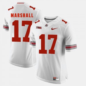 Mens OSU #17 Alumni Football Game Jalin Marshall college Jersey - White