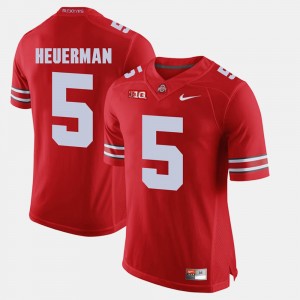 Men's Ohio State #5 Alumni Football Game Jeff Heuerman college Jersey - Scarlet