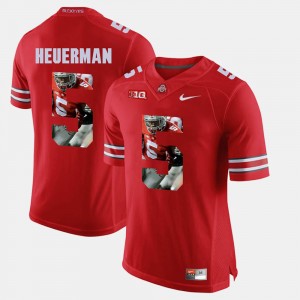 Men Ohio State #5 Pictorial Fashion Jeff Heuerman college Jersey - Scarlet