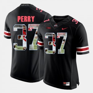 Men's Pictorial Fashion OSU #37 Joshua Perry college Jersey - Black