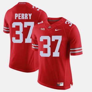 Men's Alumni Football Game #37 Ohio State Buckeyes Joshua Perry college Jersey - Scarlet