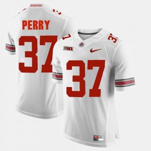 Men Alumni Football Game #37 Ohio State Joshua Perry college Jersey - White