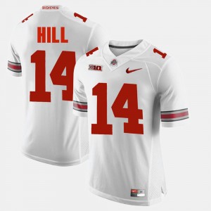 Men's OSU Buckeyes #14 Alumni Football Game K.J. Hill college Jersey - White