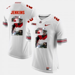 Men Pictorial Fashion Ohio State #2 Malcolm Jenkins college Jersey - White