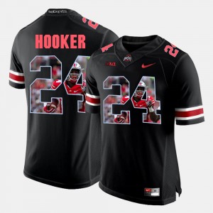 Men #24 Ohio State Buckeyes Pictorial Fashion Malik Hooker college Jersey - Black