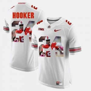 Men Pictorial Fashion Ohio State Buckeye #24 Malik Hooker college Jersey - White