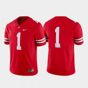 Men's Ohio State #1 Game Football college Jersey - Scarlet