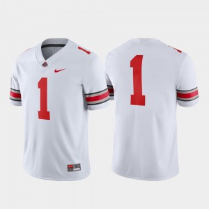 Men Ohio State Buckeyes Game #1 Football college Jersey - White