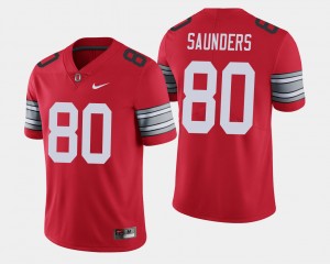 Men OSU 2018 Spring Game Limited #80 C.J. Saunders college Jersey - Scarlet