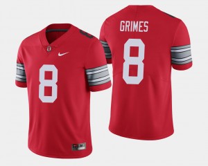 Men's #8 2018 Spring Game Limited Buckeyes Trevon Grimes college Jersey - Scarlet