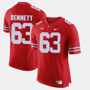 Men's Ohio State #63 Alumni Football Game Michael Bennett college Jersey - Scarlet