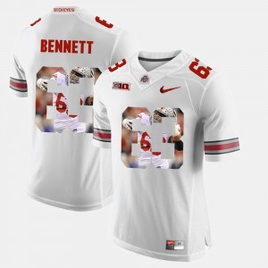 Men #63 OSU Pictorial Fashion Michael Bennett college Jersey - White