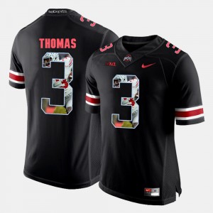 Men #3 Ohio State Buckeyes Pictorial Fashion Michael Thomas college Jersey - Black