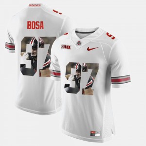 Men's Pictorial Fashion #97 Ohio State Nick Bosa college Jersey - White