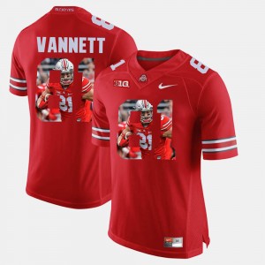 Men's OSU #81 Pictorial Fashion Nick Vannett college Jersey - Scarlet