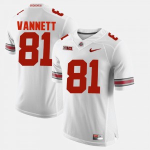 Mens #81 Alumni Football Game Ohio State Buckeye Nick Vannett college Jersey - White