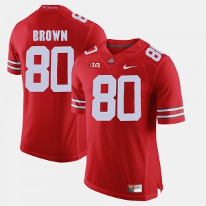 Men Buckeyes #80 Alumni Football Game Noah Brown college Jersey - Scarlet