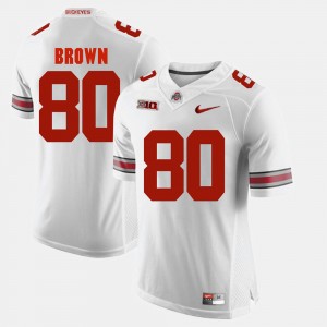 Men's #80 Alumni Football Game Ohio State Noah Brown college Jersey - White