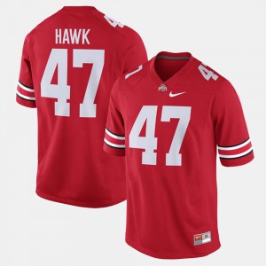 Men's Alumni Football Game OSU #47 A.J. Hawk college Jersey - Scarlet