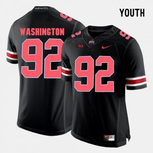 Kids #92 Football OSU Adolphus Washington college Jersey - Black