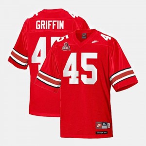 Kids #45 Ohio State Football Archie Griffin college Jersey - Red