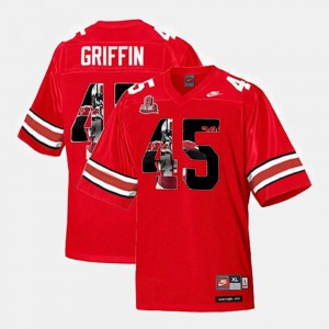Men Throwback #45 Buckeyes Archie Griffin college Jersey - Scarlet