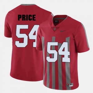 Mens #54 Football OSU Buckeyes Billy Price college Jersey - Red