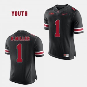 Youth(Kids) Ohio State #1 Football Braxton Miller college Jersey - Black