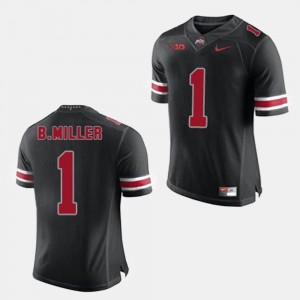 Men's Football Buckeye #1 Braxton Miller college Jersey - Black